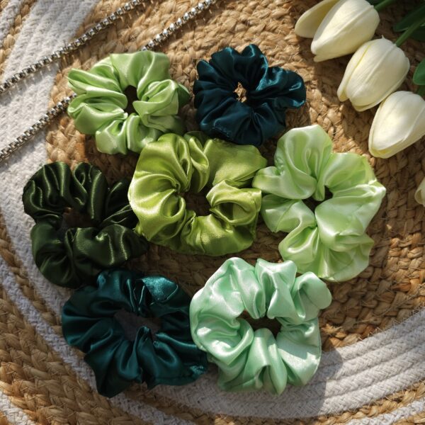 Affordable satin hair scrunchies