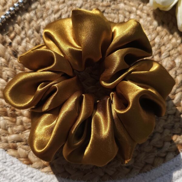 Bronze Satin Scrunchie - Image 2