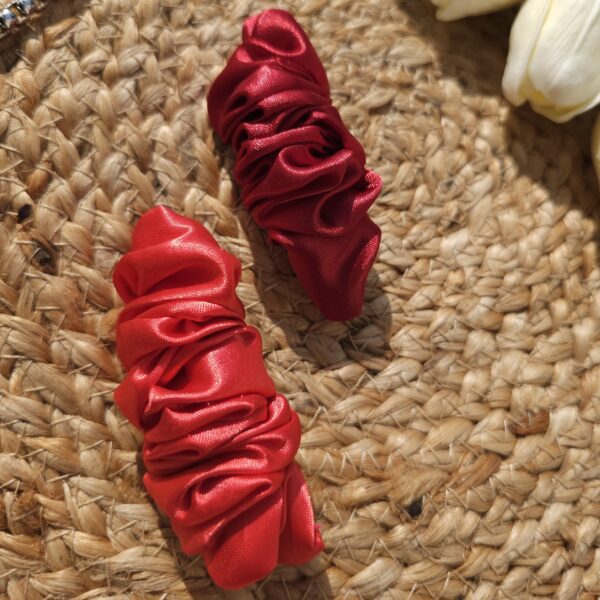 satin french hair clips