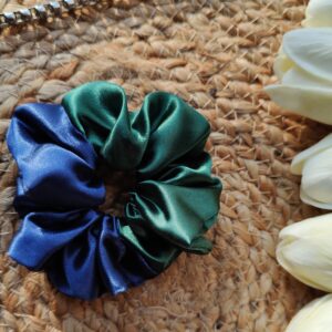 trendy dual tone scrunchies