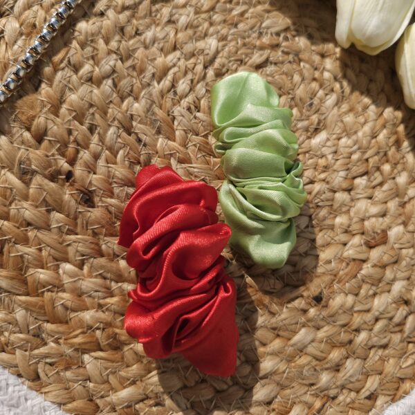 handmade french satin barrettes