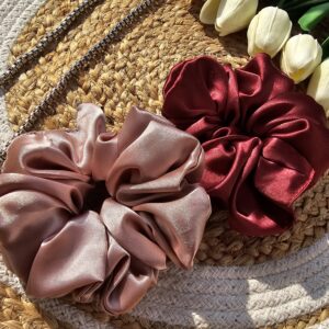 luxury satin scrunchies