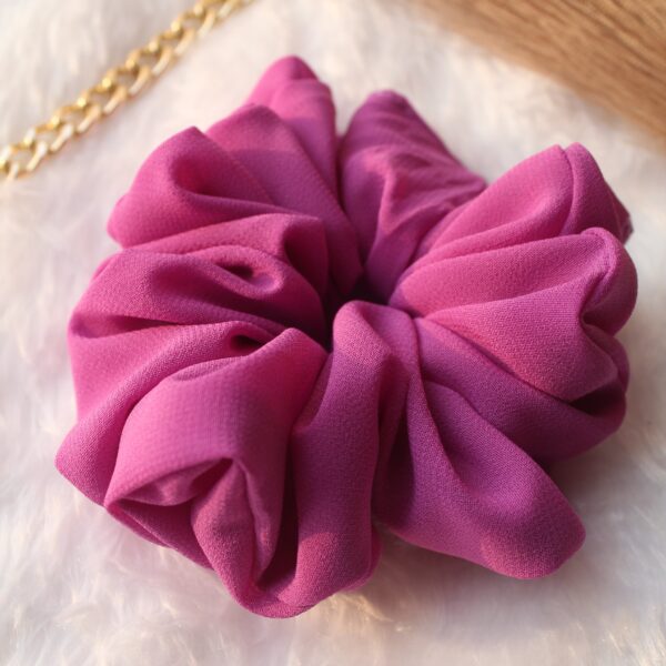 purple georgette scrunchies