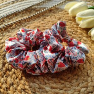 printed silk satin scrunchies