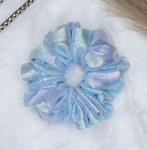 holographic metallic scrunchies