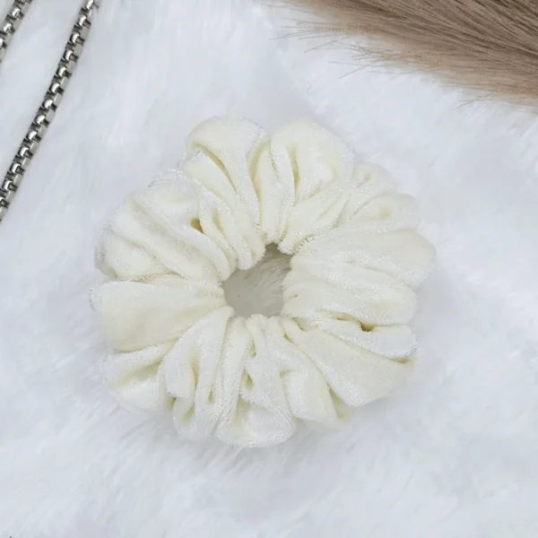 Off white velvet high premium quality velvet scrunchies